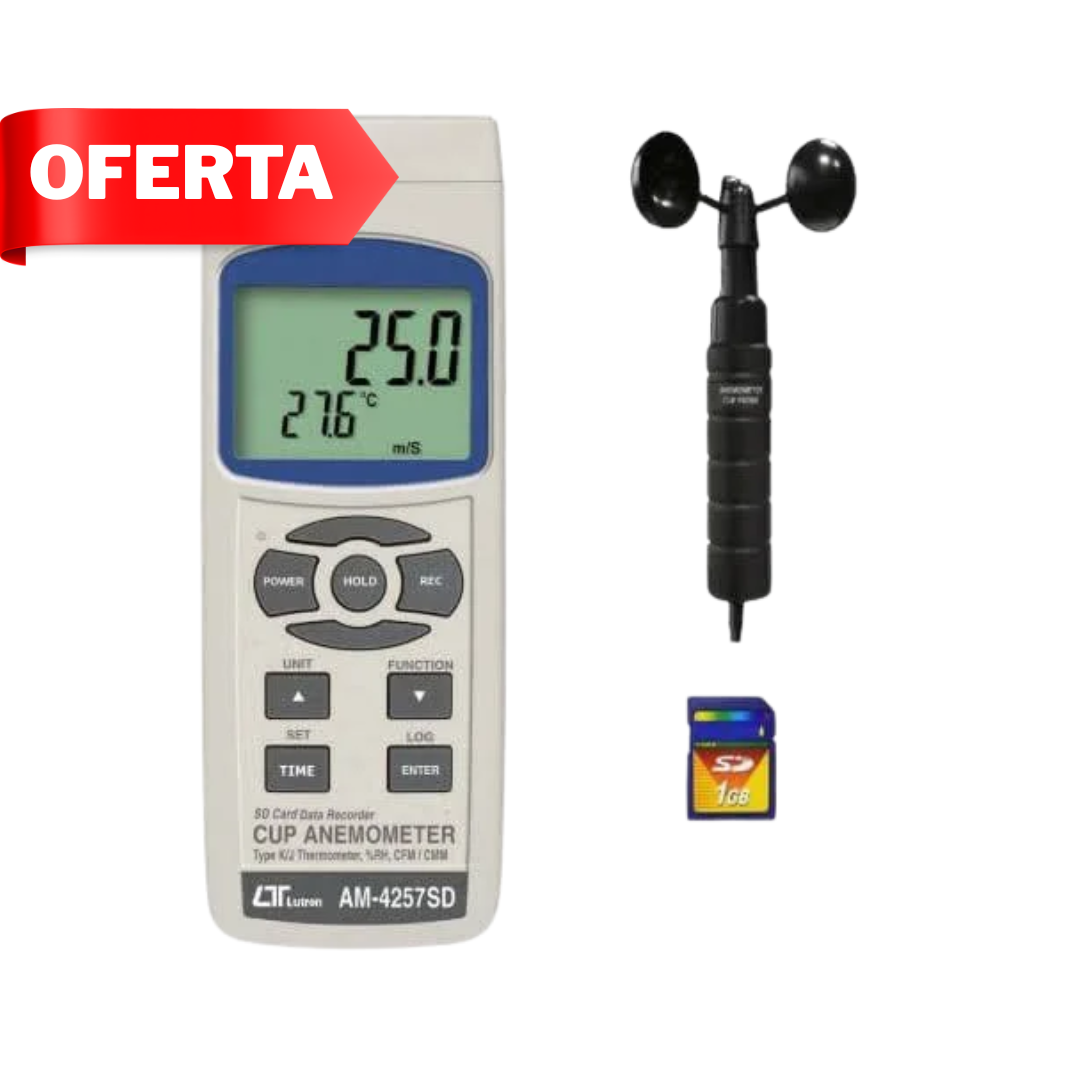 Anemómetro portátil de copa AM-4257SD