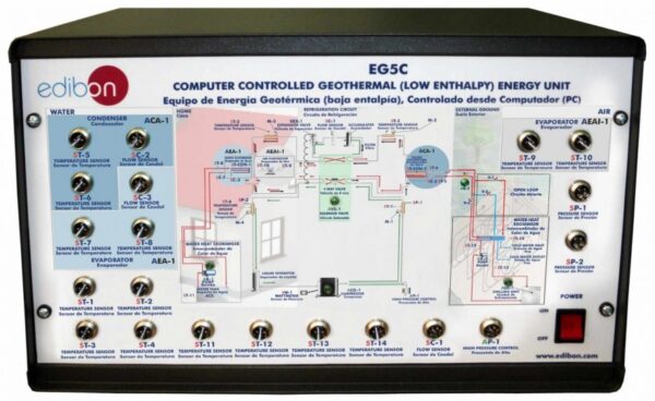 Equipo de Energia Geotermica Baja Entalpia Controlado desde Computador EG5C Edibon 5