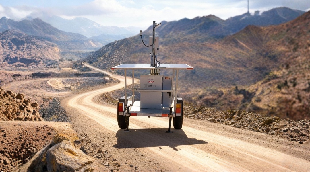 Estaciones de monitoreo autónomas para minería | monitoreo de calidad del aire con AQS1 de Aeroqual